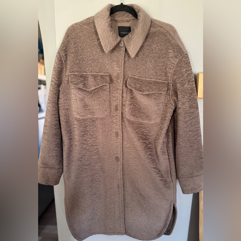 Dynamite Dallas Long Sleeve Sherpa Shacket - Picture 3 of 6
